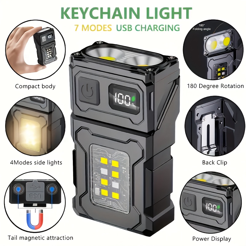 Outdoor Adventure Trips - Mini lampe de poche LED Rechargeable,