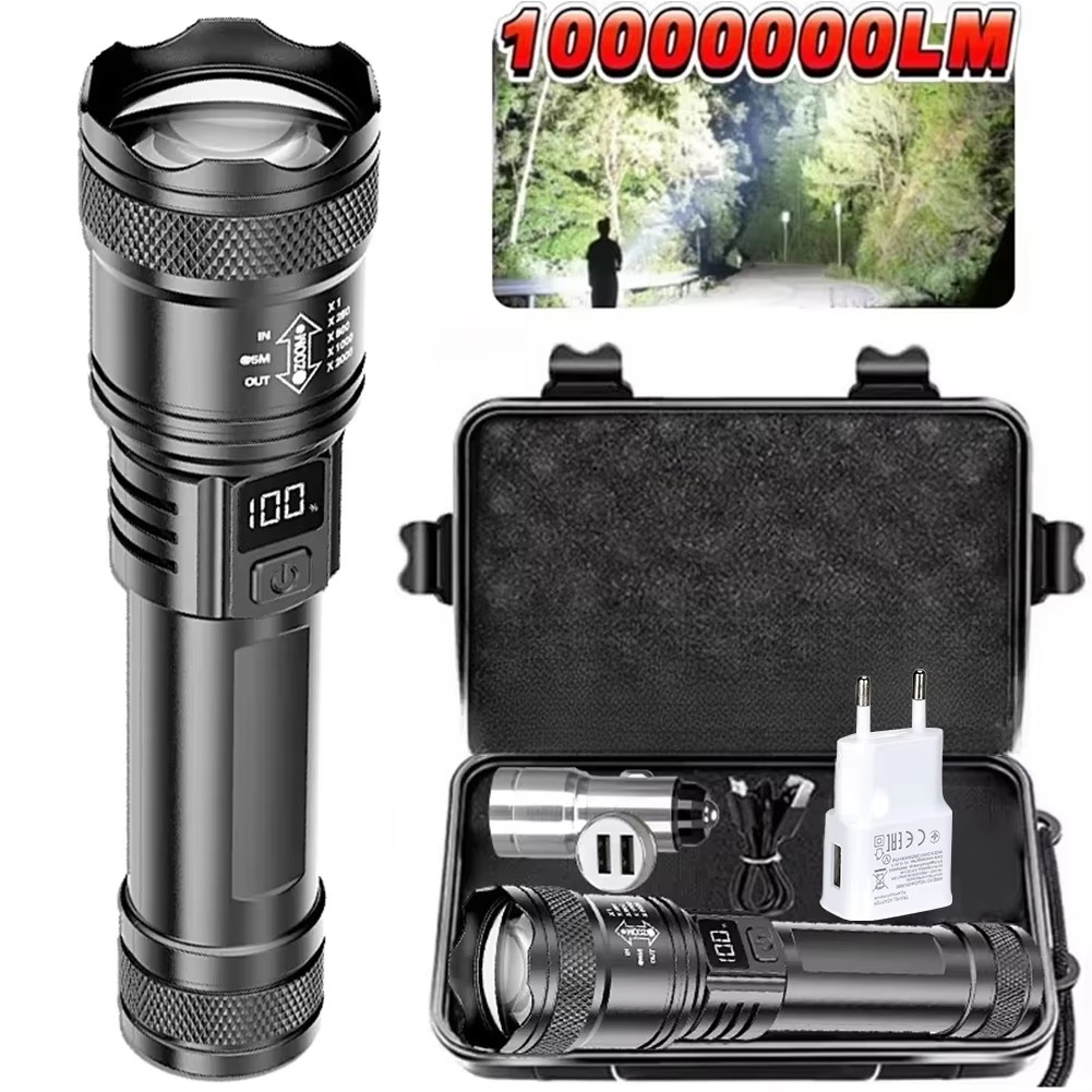 Outdoor Adventure Trips - Lampe torche LED rechargeable zoomable avec
